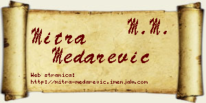 Mitra Medarević vizit kartica
